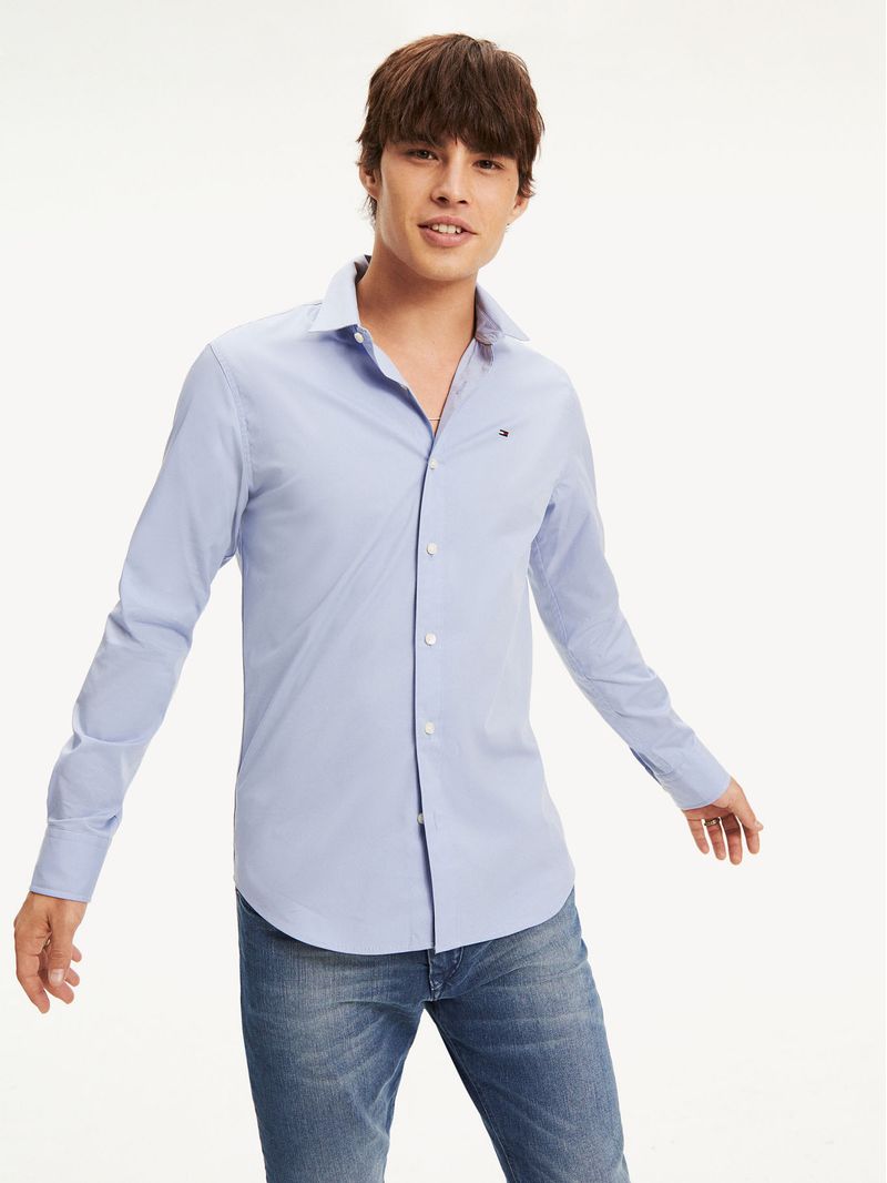Camisa-de-algodon-elastico-y-corte-slim