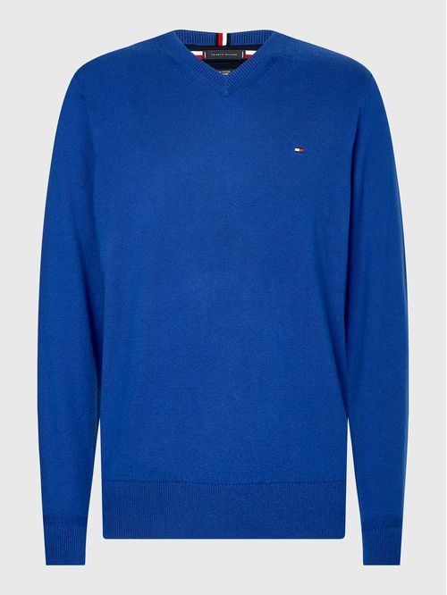 SWEATER PIMA ORG CTN CASHMERE V NECK