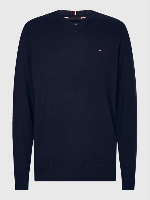 SWEATER PIMA ORG CTN CASHMERE V NECK