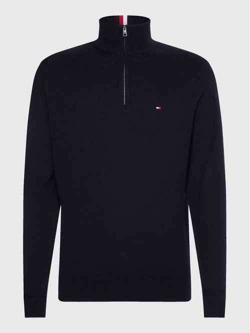 SWEATER PIMA ORG CTN CASHMERE ZIP MO