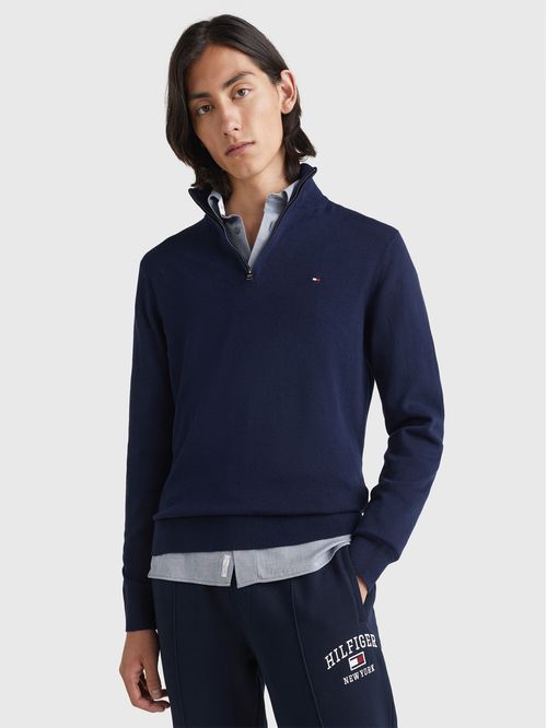 SWEATER PIMA ORG CTN CASHMERE ZIP MO