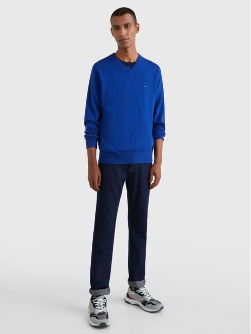 SWEATER PIMA ORG CTN CASHMERE V NECK
