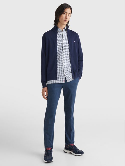 SWEATER PIMA ORG CTN CASHMERE ZIP TH