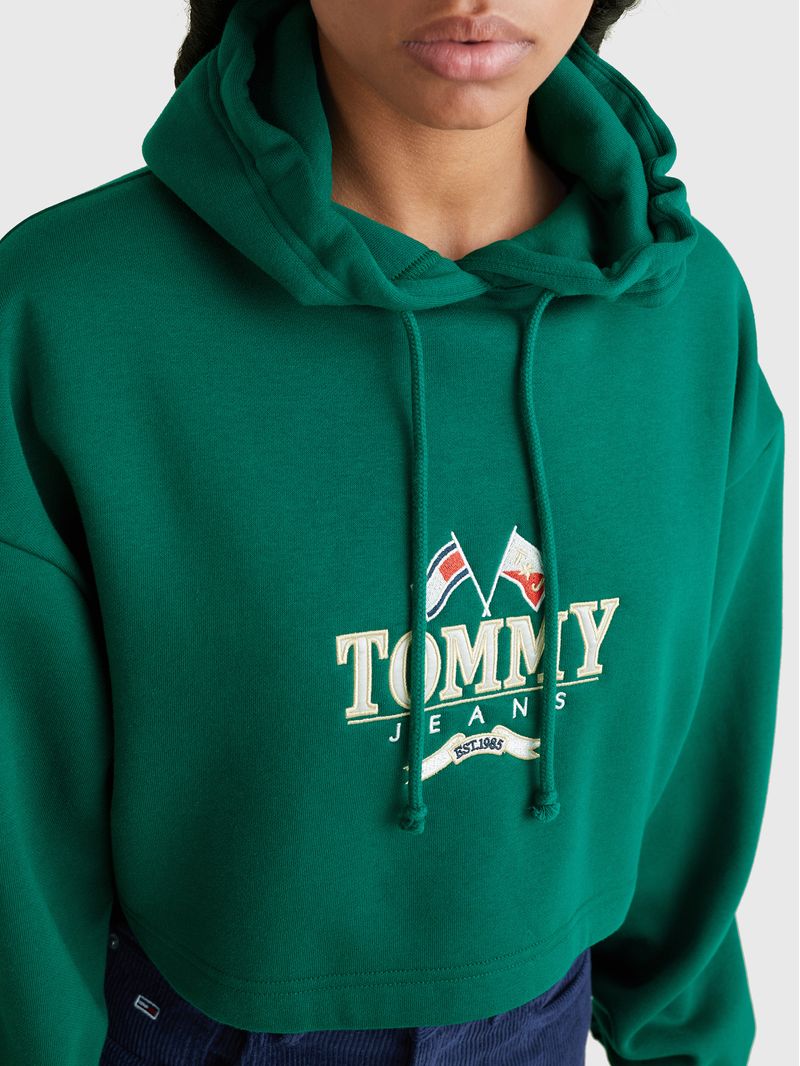 Green tommy jeans sweatshirt hotsell