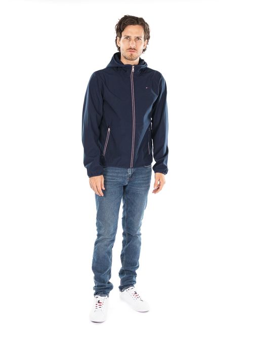 CASACA SOFTSHELL HOODY WITH RUBBER P