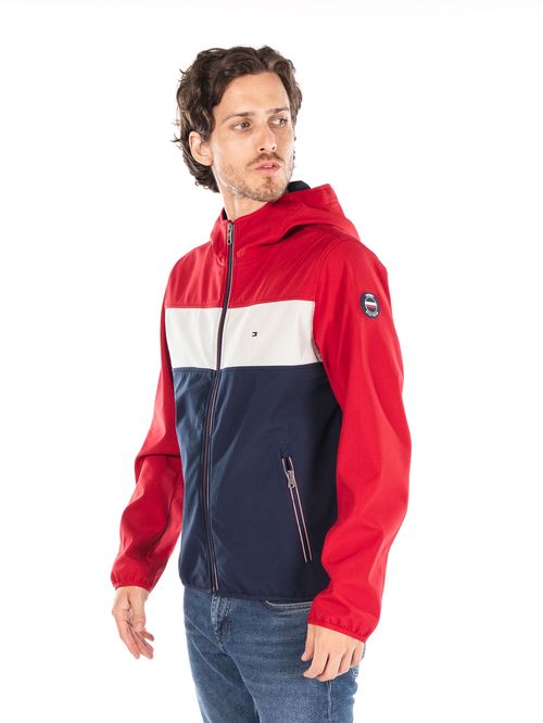 CASACA SOFTSHELL HOODY WITH RUBBER P TH