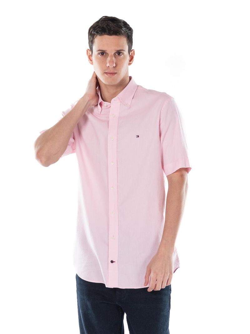 Camisas Tommy Hilfiger Hombre Flex Natural Soft Dobby Sf Shirt