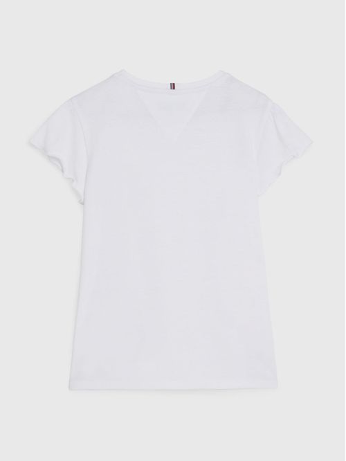 CAMISETA ESSENTIAL RUFFLE SLEEVE TOP S/ NIÑA