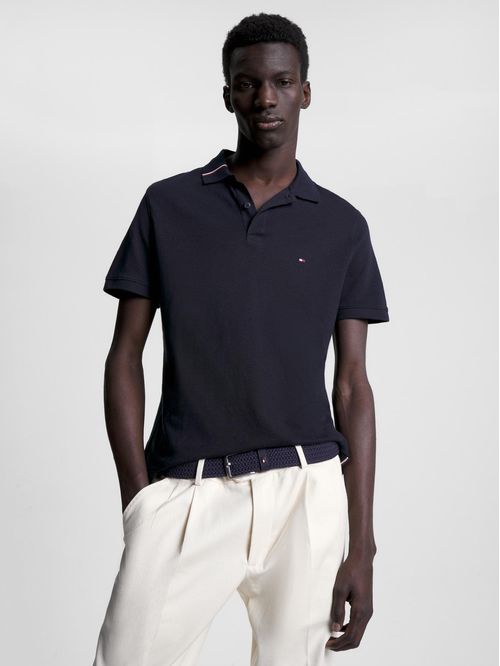 POLO M/C LINEN PIQUE RWB NK REG POLO