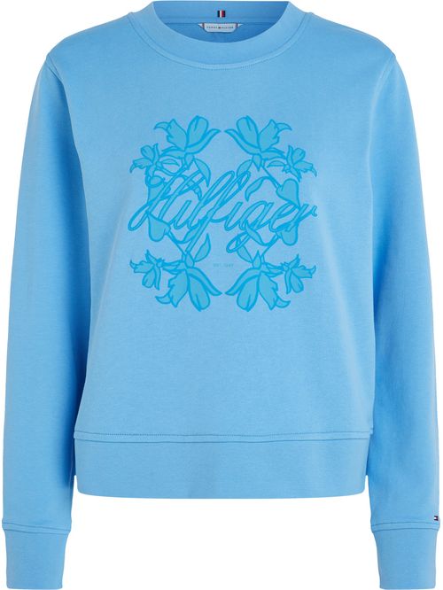 SWEATSHIRT IM REG PRE FLORAL C-NK PRINT L