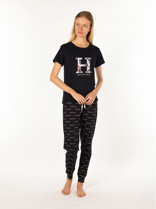 PIJAMA SS TEE & PRINTED PANT SET