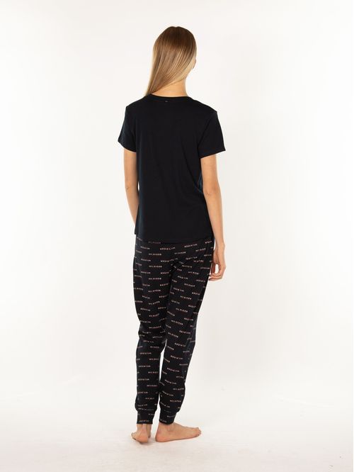 PIJAMA SS TEE & PRINTED PANT SET