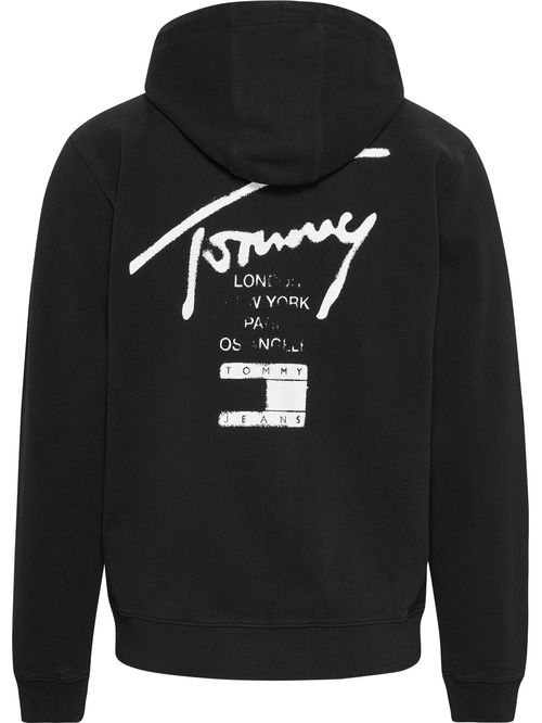 SWEATSHIRT TJM REG TOMMY SPRAY PAINT HOOD