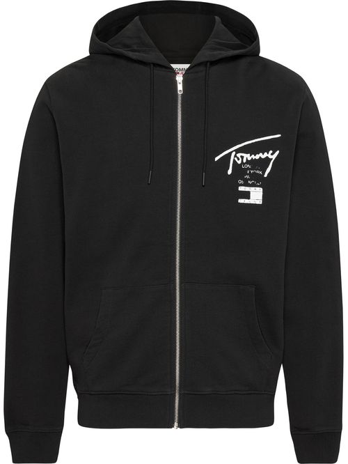 SWEATSHIRT TJM REG TOMMY SPRAY PAINT HOOD