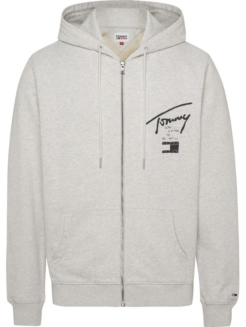 SWEATSHIRT TJM REG TOMMY SPRAY PAINT HOOD