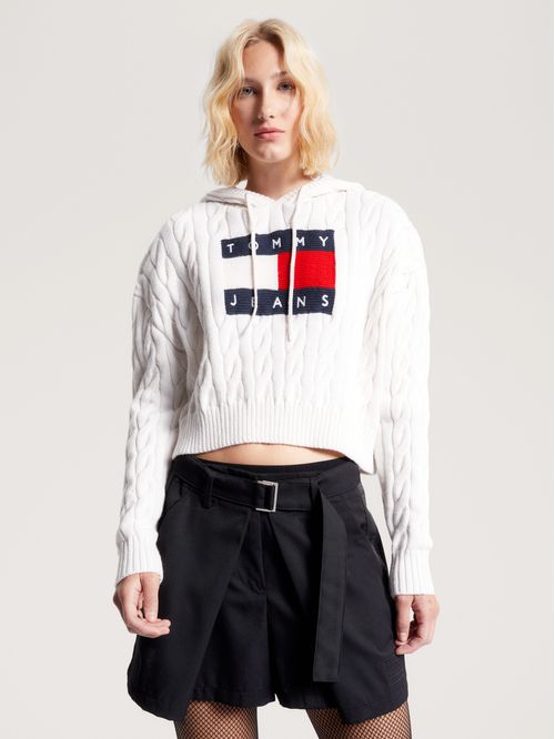 SWEATSHIRT TJW CENTER FLAG CABLE HOODIE