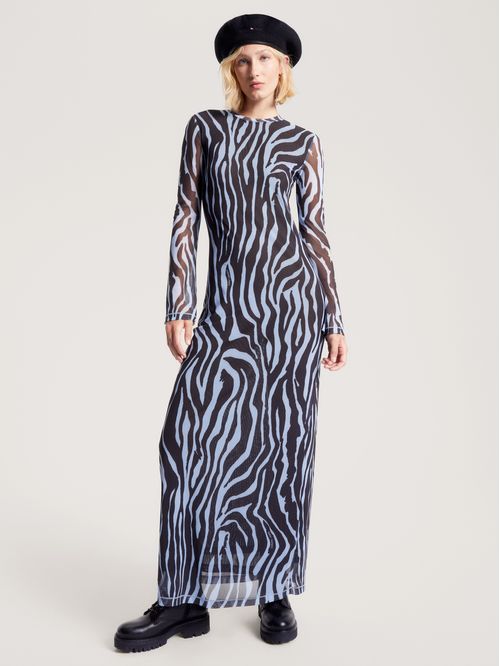 VESTIDO TJW ZEBRA MAXI KNIT DRESS