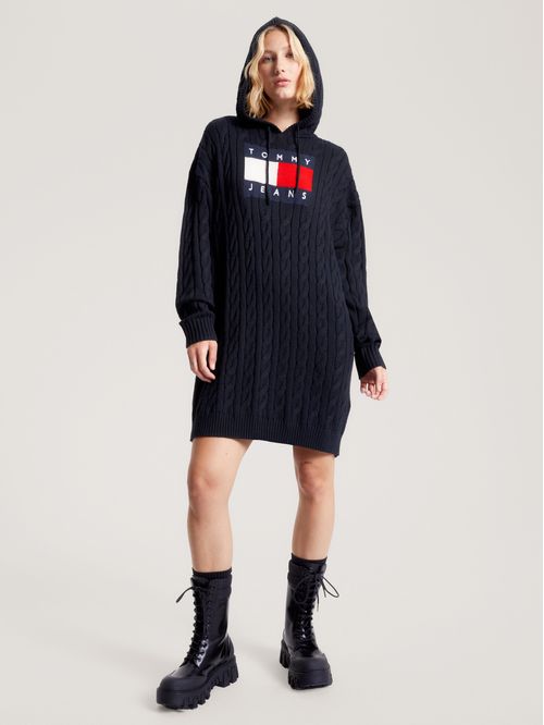 VESTIDO TJW CABLE FLAG HOODIE DRESS