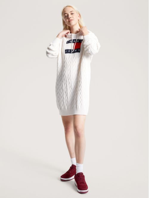 VESTIDO TJW CABLE FLAG HOODIE DRESS