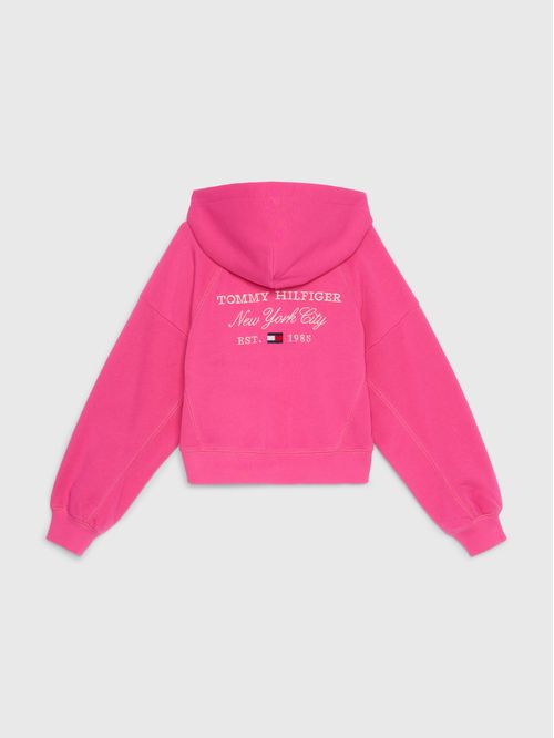 SWEATSHIRT TOMMY SCRIPT ZIP THROUGH HOODI NIÑA