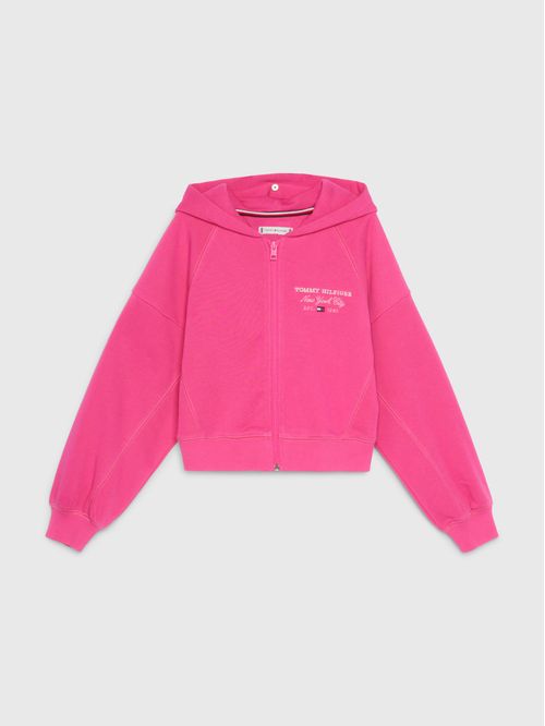 SWEATSHIRT TOMMY SCRIPT ZIP THROUGH HOODI NIÑA