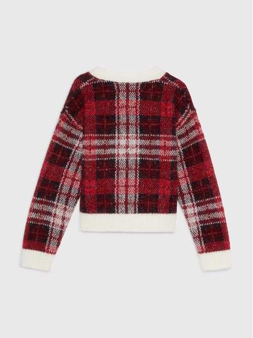 SWEATER TOMMY TARTAN CARDIGAN NIÑA