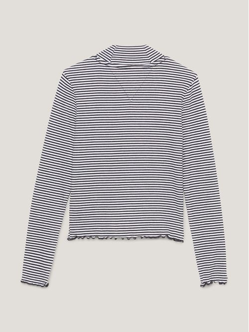 CAMISETA STRIPE MOCK NECK TOP L/S NIÑA