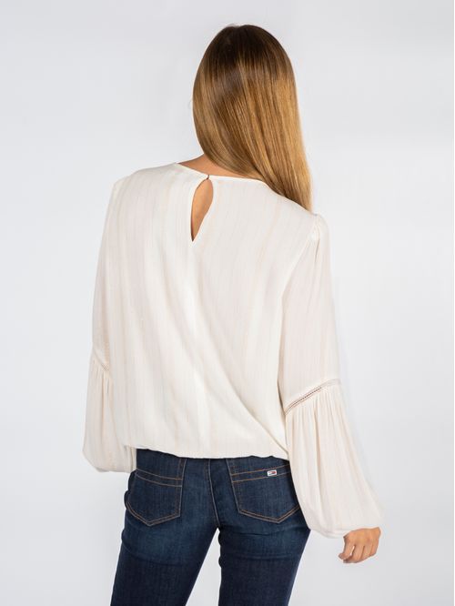 BLUSA STRP SHINE L-S BBL TOP