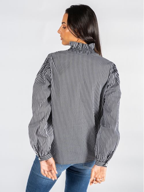 BLUSA STRIPE RFFL NCK TOP