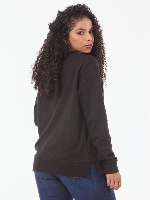 SWEATSHIRT W REG MONOGRAM EMB HOODIE LS TH