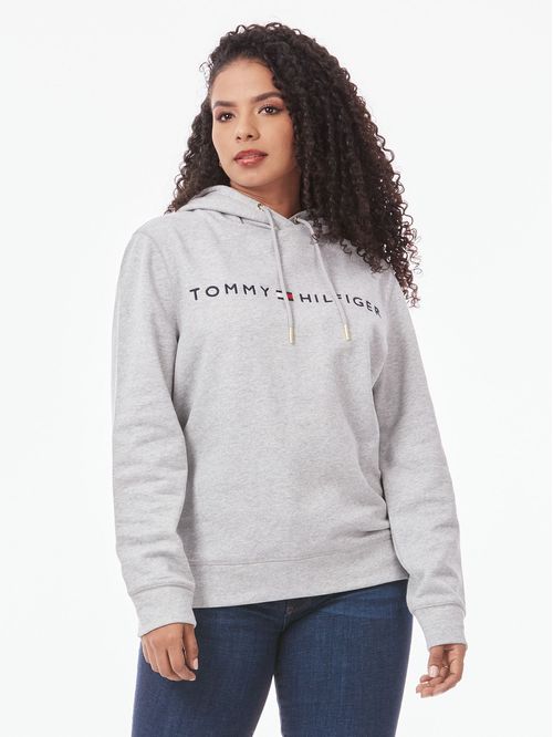 SWEATSHIRT W REG MONOGRAM EMB HOODIE LS