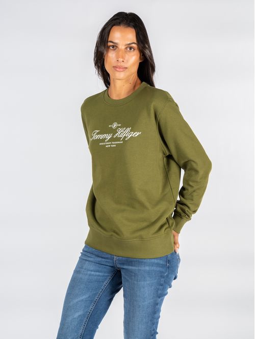 SWEATSHIRT IM REG SCRIPT C-NK SWEATSHIRT