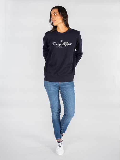 SWEATSHIRT IM REG SCRIPT C-NK SWEATSHIRT