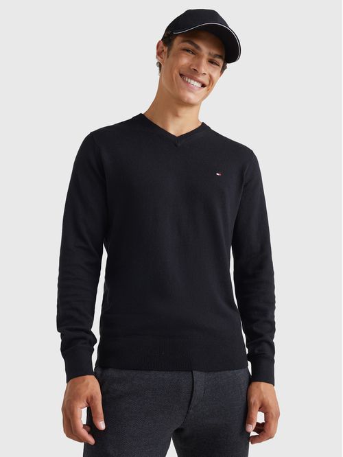 SWEATER PIMA ORG CTN CASHMERE V NECK