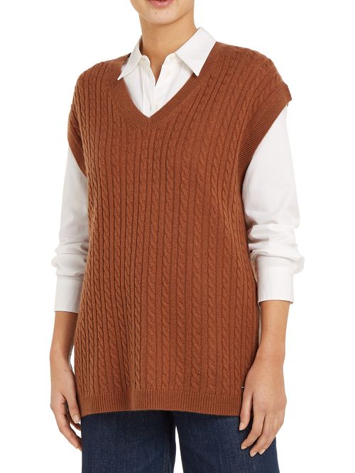 CHALECO IM SOFT WOOL AO CABLE VEST