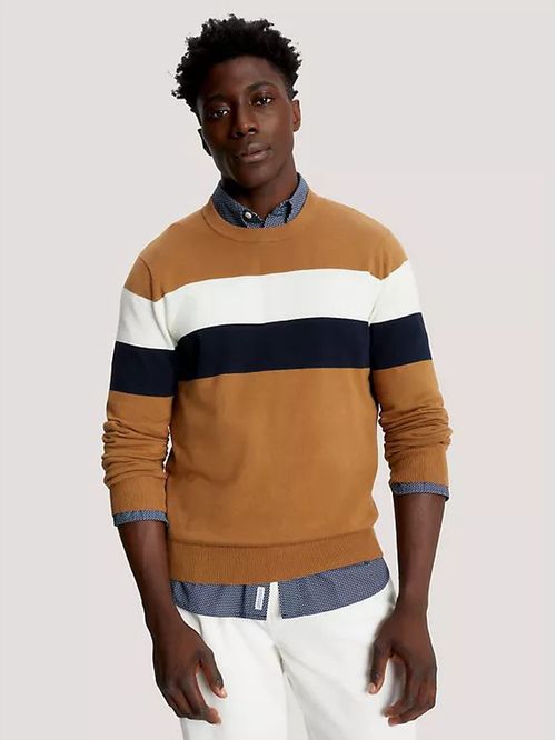 SWEATER  M STRIPE CREW NECK