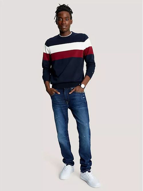 SWEATER  M STRIPE CREW NECK