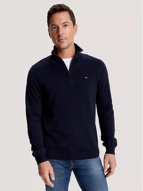 SWEATER  M CTN ZIP MOCK