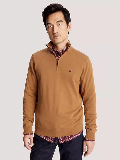 SWEATER  M CTN ZIP MOCK