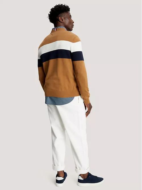 SWEATER  M STRIPE CREW NECK