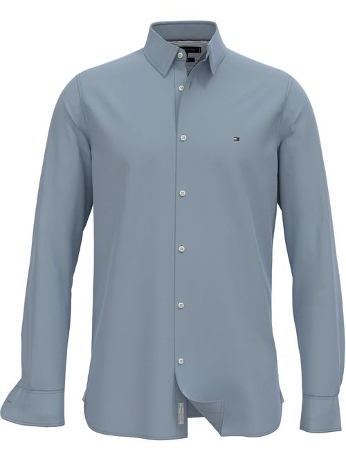 CAMISA IM SATEEN SOLID SF SHIRT