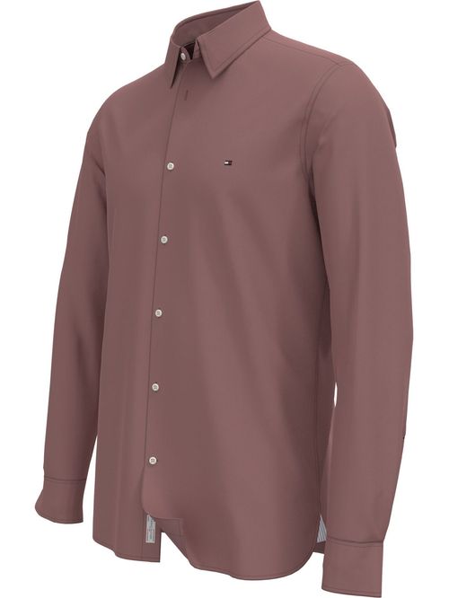 CAMISA IM SATEEN SOLID SF SHIRT