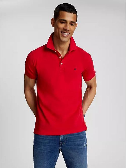 POLO M/C M STRETCH SLIM FIT TOMMY S/S P