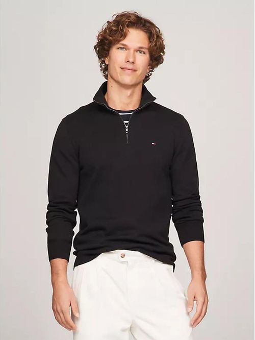 SWEATER M CTN ZIP MOCK