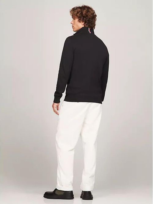 SWEATER M CTN ZIP MOCK