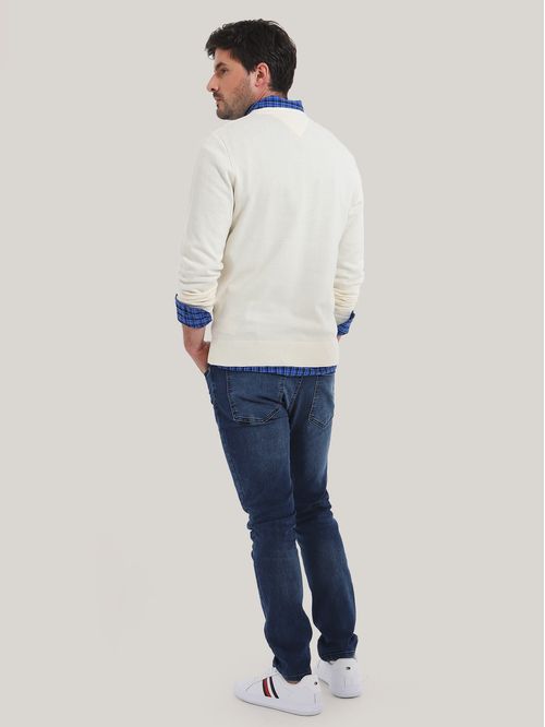 SWEATER CLASSIC COTTON V NECK TH