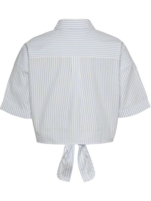 BLUSA TJW CRP FRONT KNOT STRIPE SHIR