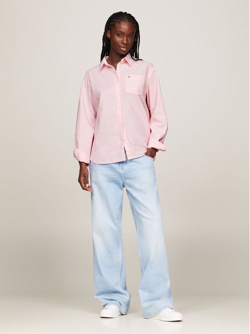 BLUSA TJW BOXY STRIPE LINEN SHIRT