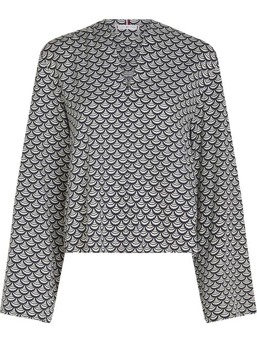 BLUSA SEAL AOP V-NECK BLOUSE