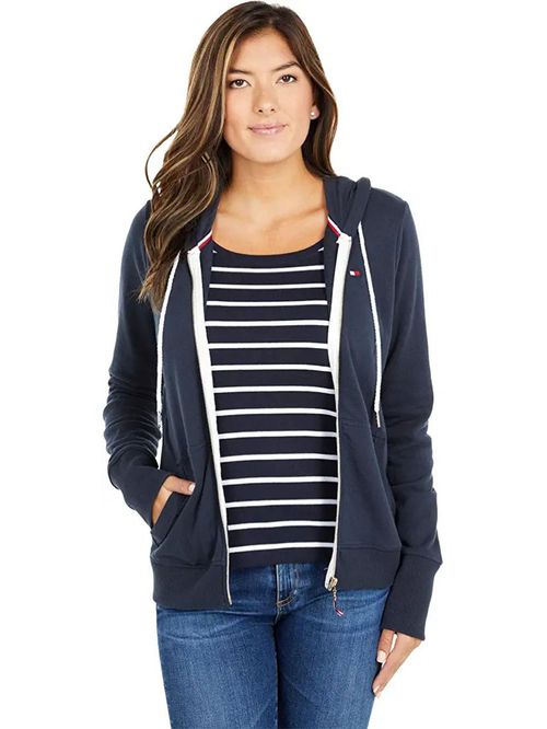 SWEATSHIRT ZIP HOODIE - SOLID